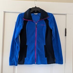 Columbia Full Zip Polar Fleece Womens Jacket Size Large - Stretch Side Panels, S